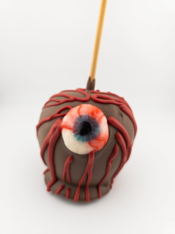 Milk Chocolate and Caramel Gummy Eyeball Milk Chocolate and Caramel Gummy Eyeball