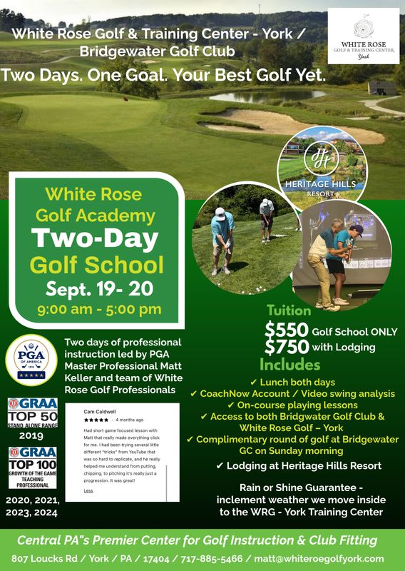 Two Day Golf School with 3-Day Hotel Accommodations