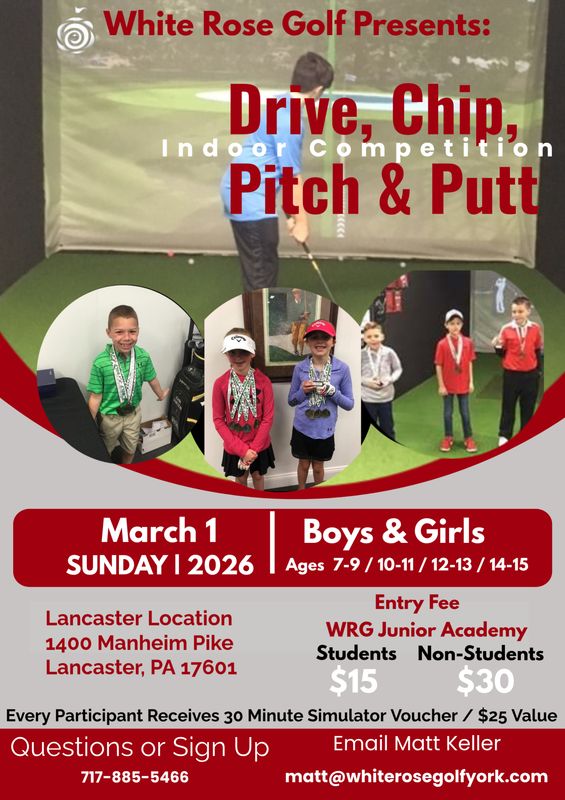 White Rose Golf Drive, Chip, Pitch &amp; Putt - Non WRG Junior Academy Participant
