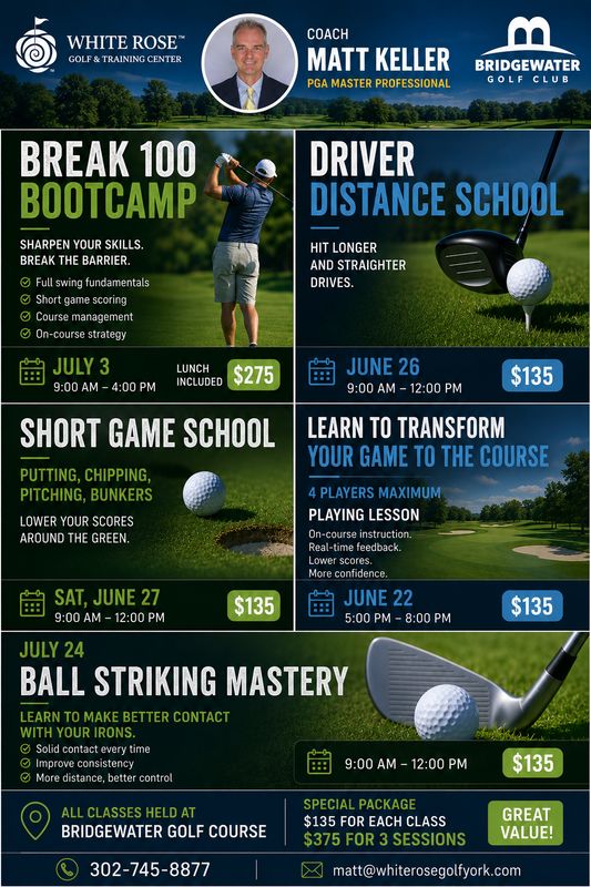 Golf Class - Bundle 3 (3-Hour Classes) $375