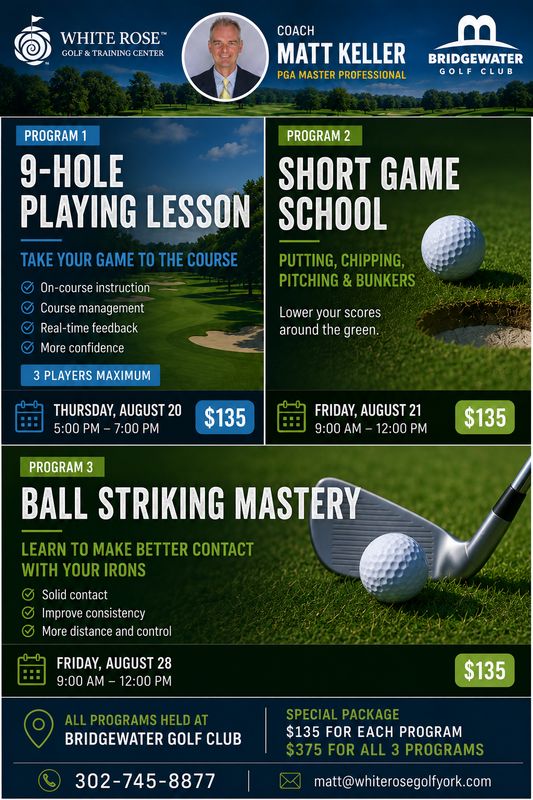 Golf Class - 9-Hole Playing Lesson  - 8/20/26