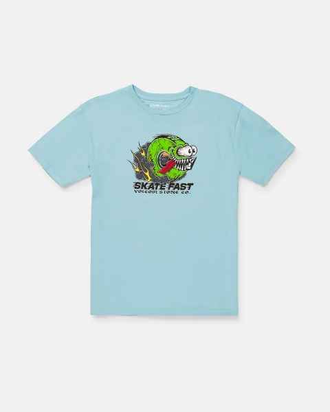 Volcom Boy Skate Fast Sea Blue Tee