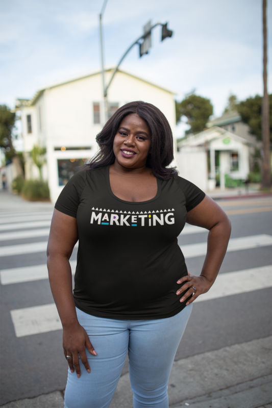 Big &amp; Beautiful - Marketing Martin - Women&#39;s Short-Sleeve Marketing T-Shirt