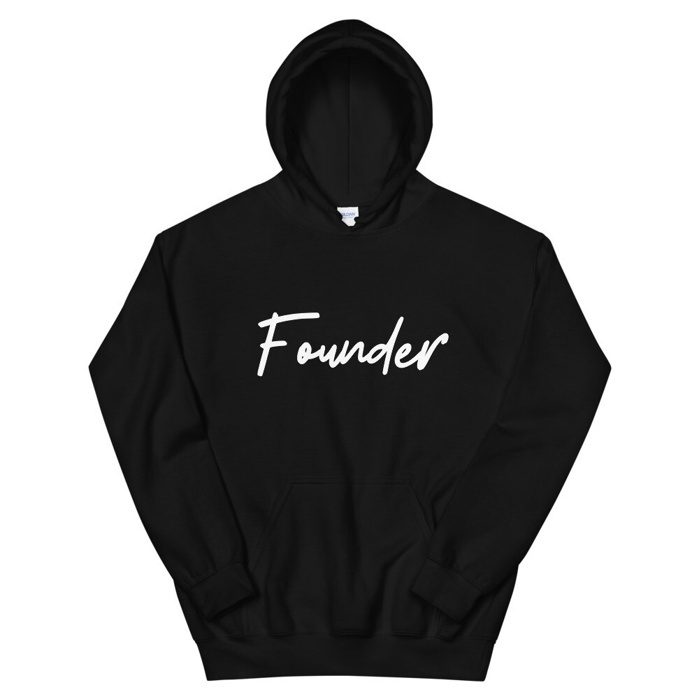 Founder - Unisex Hoodie, Color: Black, Size: S