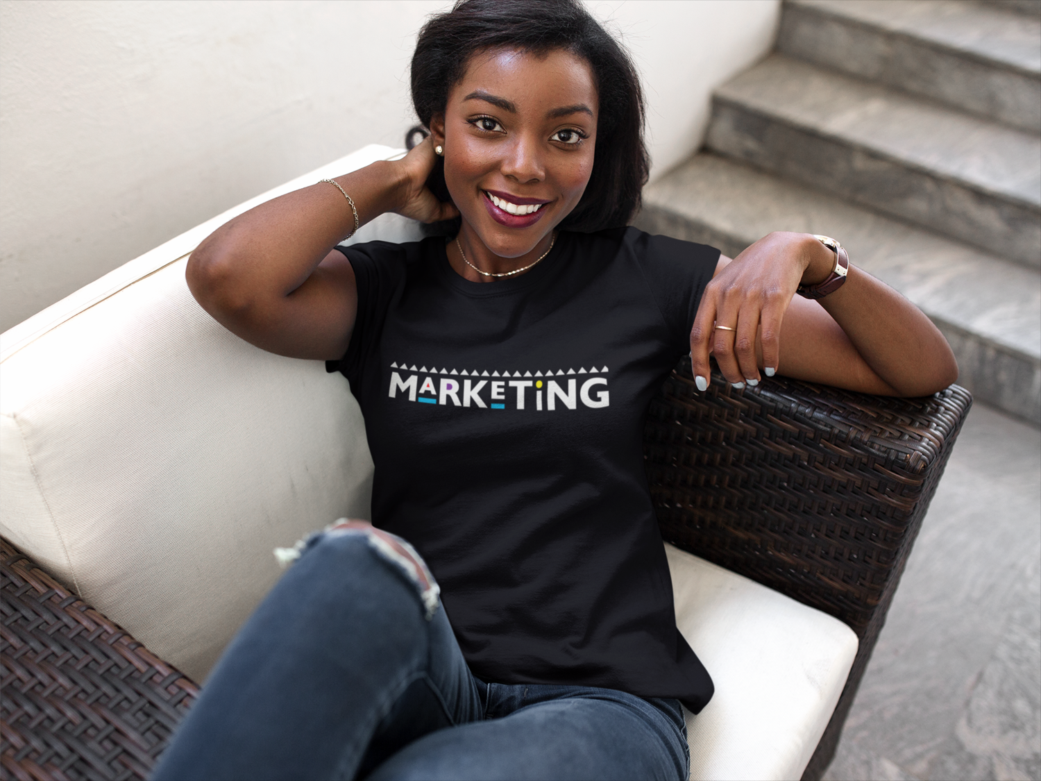 Marketing Martin - Women&#39;s Fitted Short-Sleeve Marketing T-Shirt