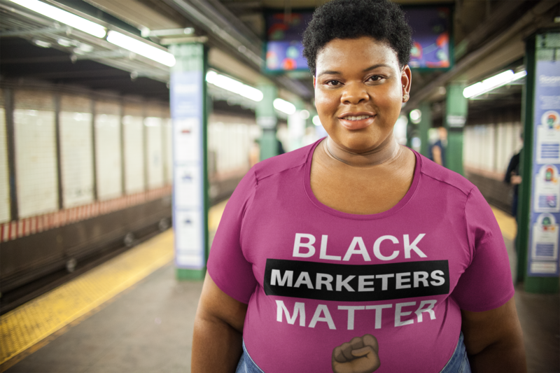 Big &amp; Beautiful - Black Marketers Matter  - Women&#39;s Short-Sleeve T-Shirt