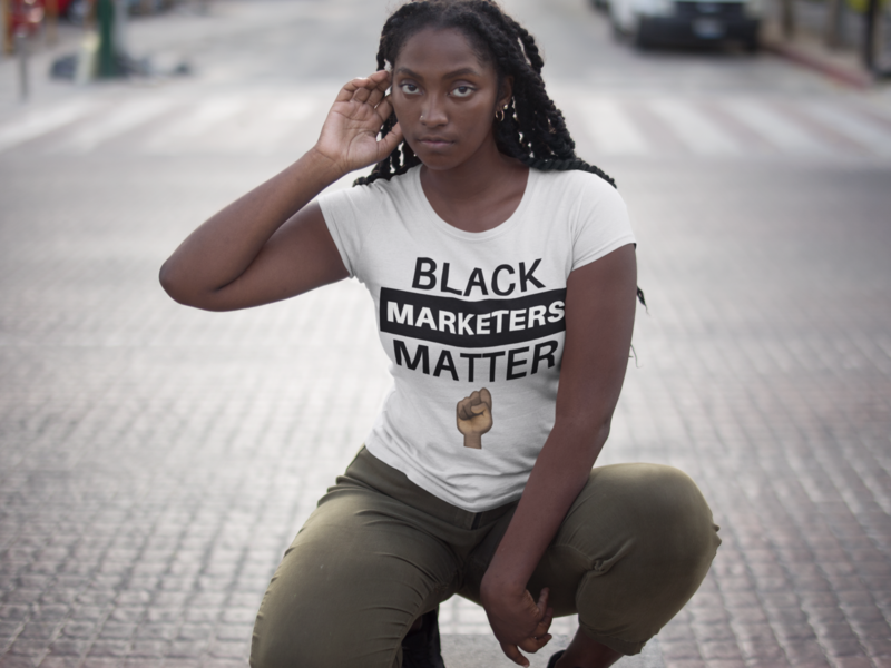 Black Marketers Matter - Women&#39;s Fitted Short Sleeve T-shirt