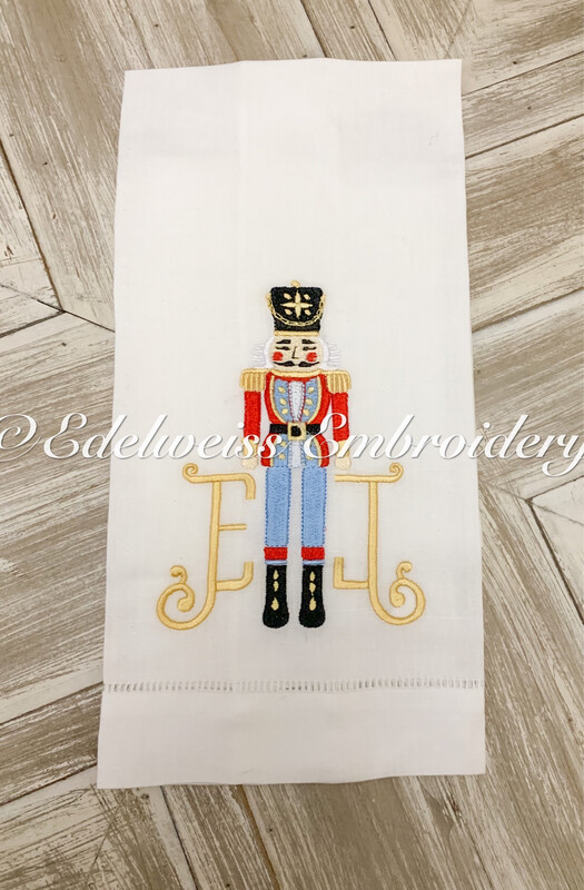 Nutcracker Hemstitch Linen towel With Or Without monogram