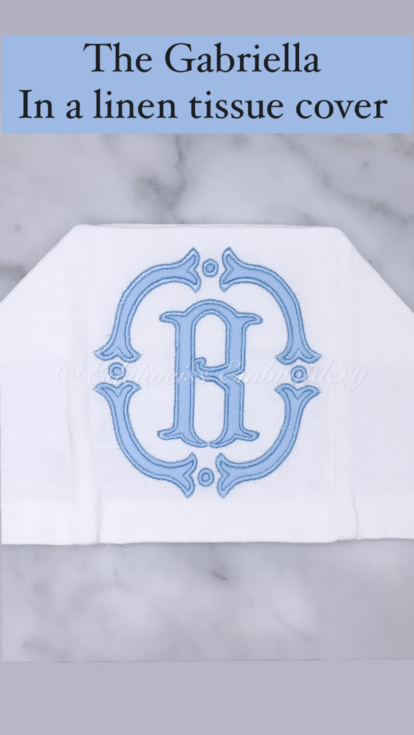 Gabriella Appliqué Border With The Fancy Fishtail Monogram Letter