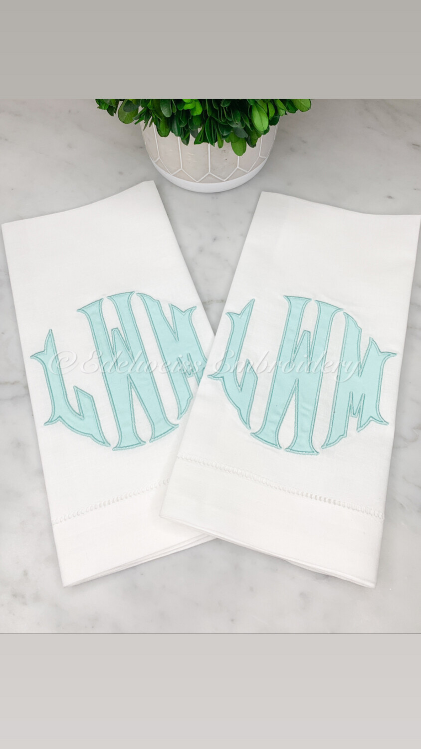   Cersei Appliqué Monogram  Guest Towel  Or Tissue Cover