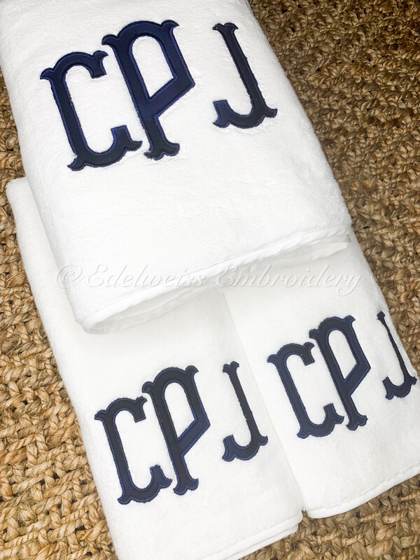 The Bennet Appliqué Monogram Guest Towel Or Tissue Cover