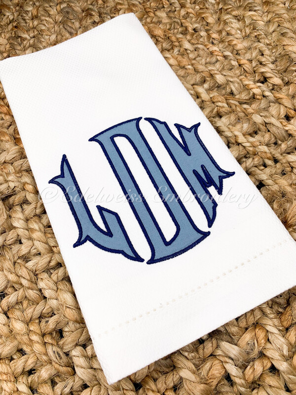  Cersei Appliqué Monogram Guest Towel Or Tissue Cover