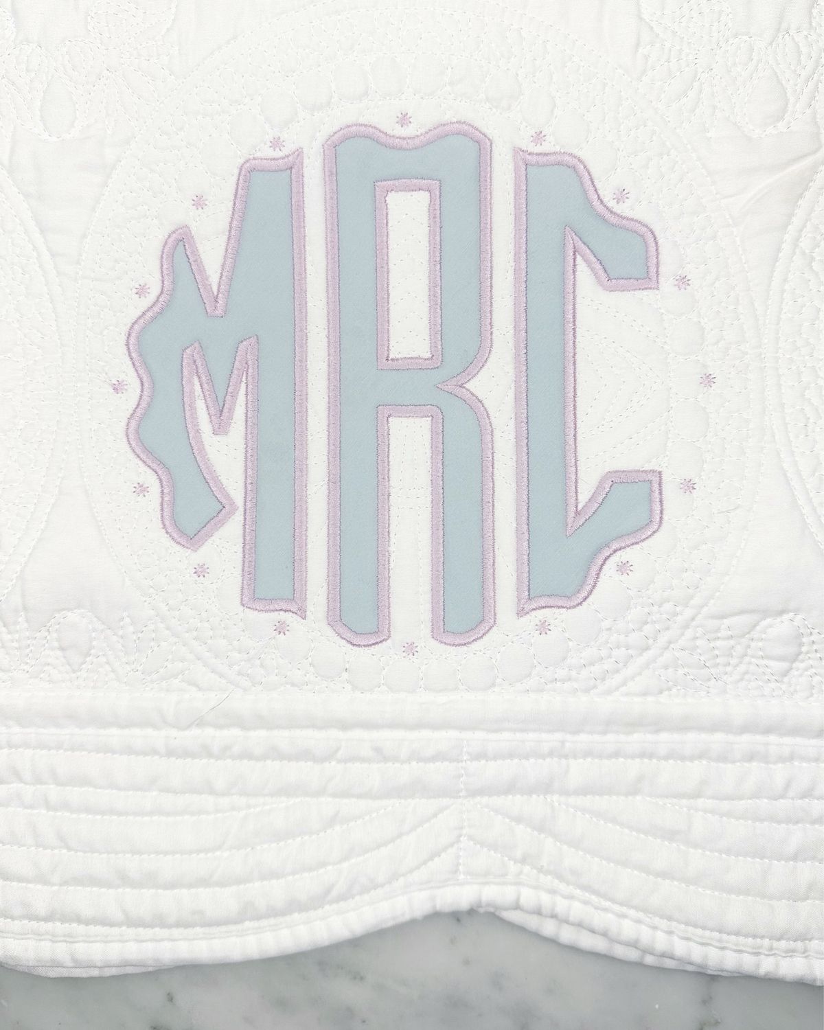 Appliqué Monogram Heirloom Baby Quilt