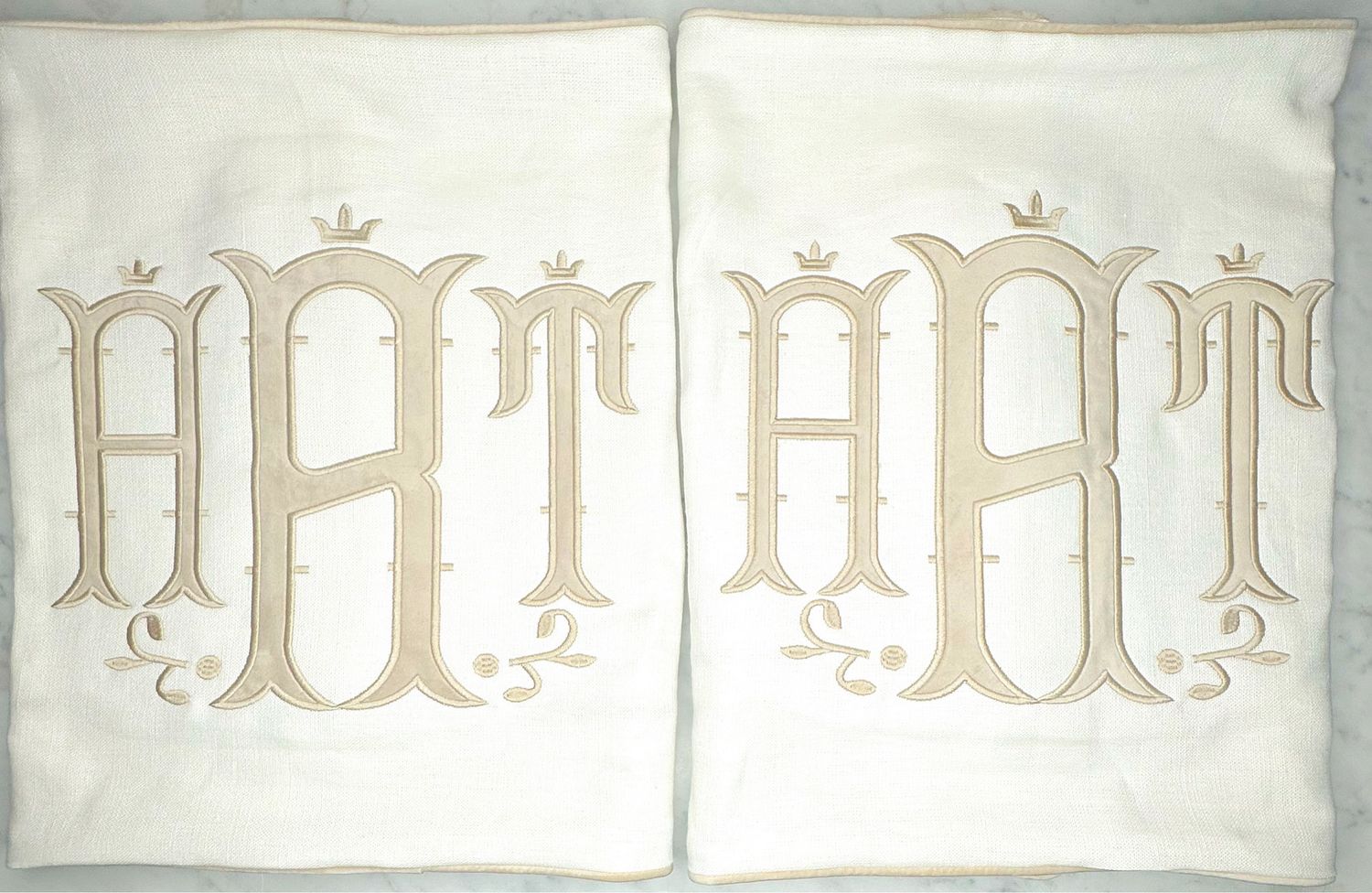 Velvet Appliqué Linen Pillow Sham In  Lumbar And Square Shapes