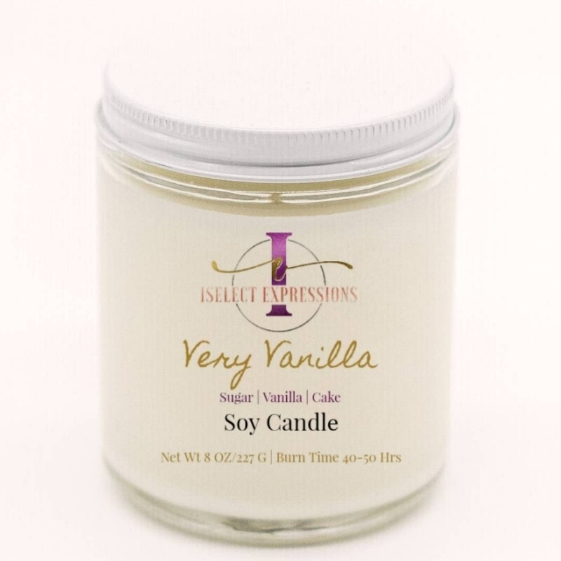 Very Vanilla Translucent Glass Soy Wax Candle