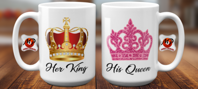King Queen Mug Set