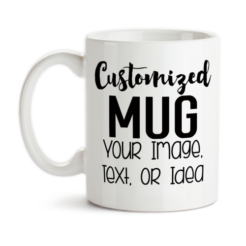 Customized white mug