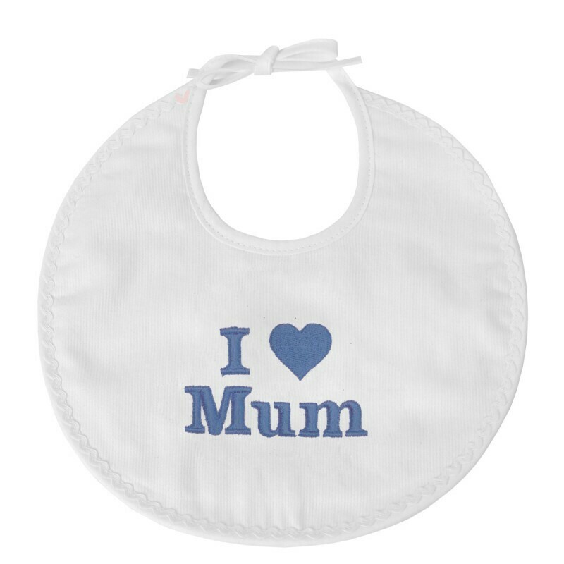 Bavoir naissance "I love mum"