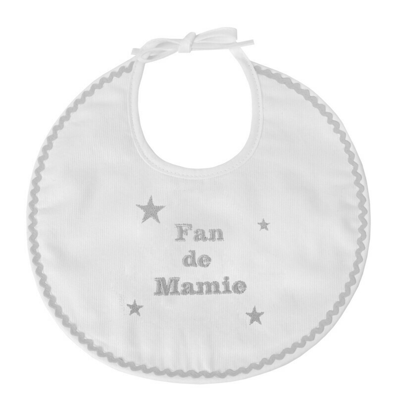 Bavoir naissance "Fan de mamie"