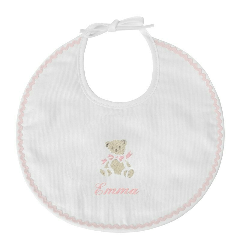 Bavoir naissance motif ourson