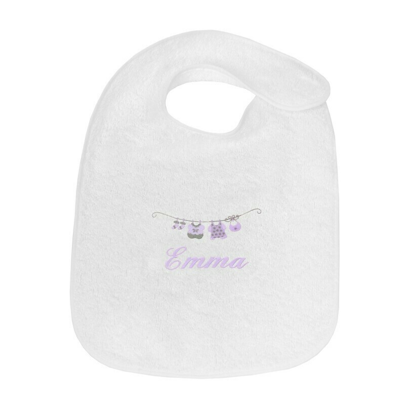 Bavoir éponge motif petit linge