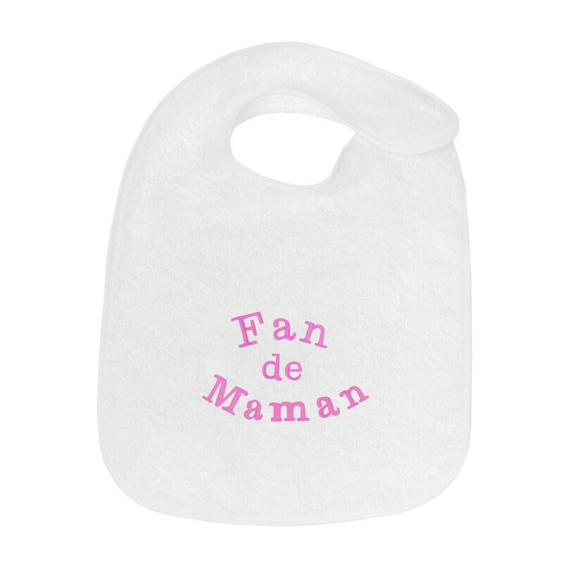Bavoir éponge "Fan de maman"