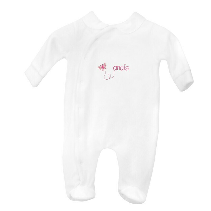 Pyjama à col motif papillon