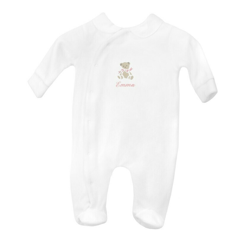 Pyjama à col motif ours