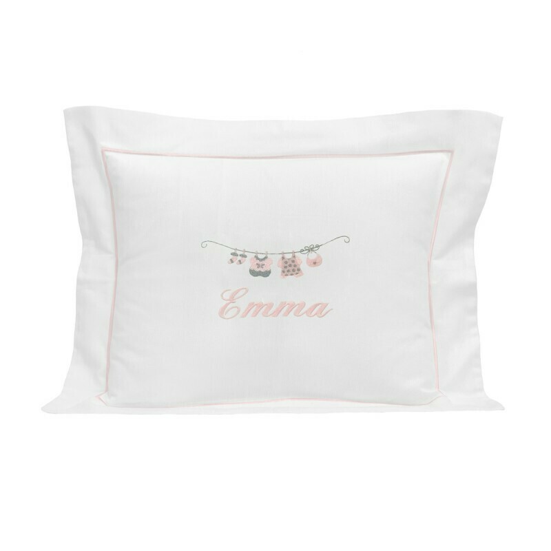 Coussin motif petit linge