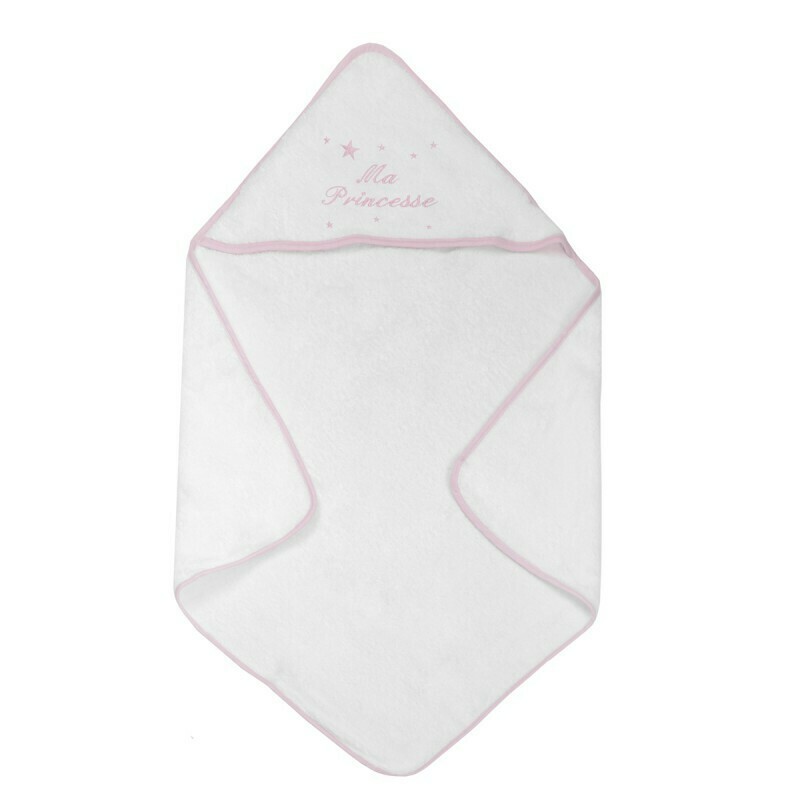 Cape de bain biais rose
