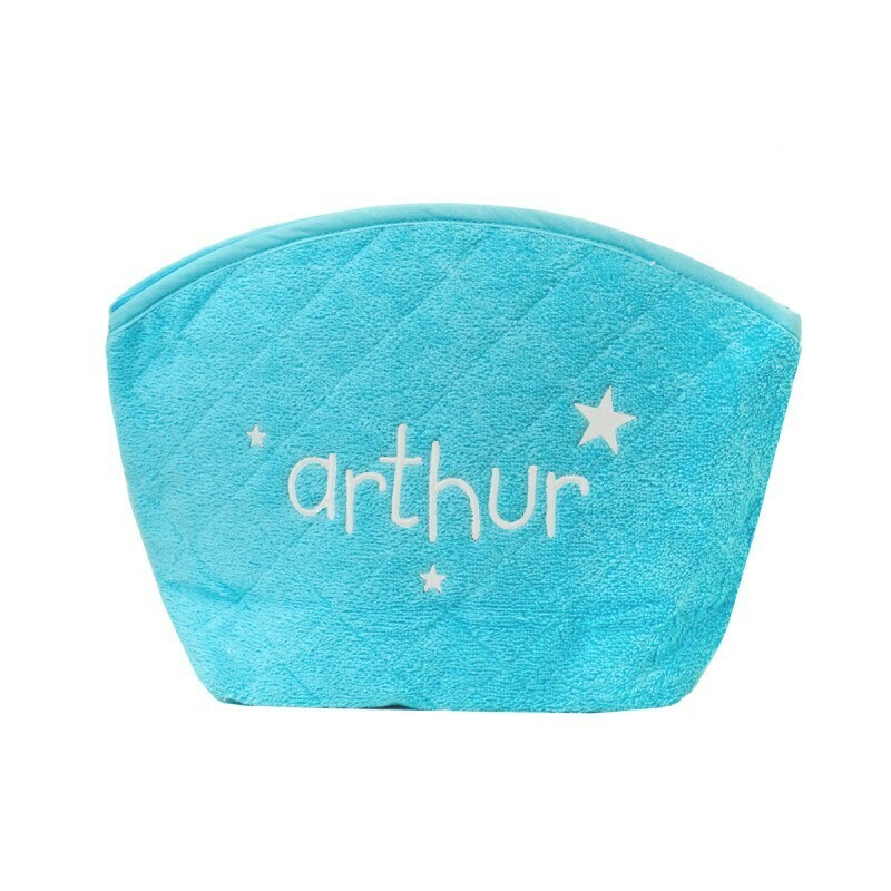 Trousse éponge turquoise