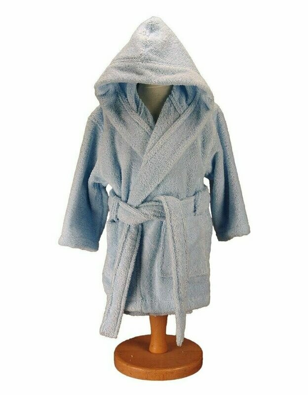 Peignoir enfant à capuche ciel 450gr/m² LUXURY