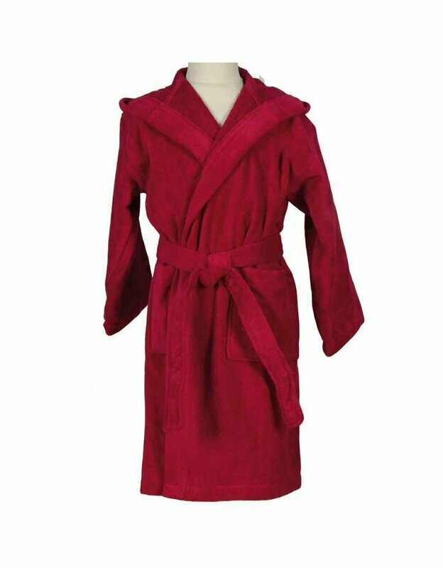 Peignoir enfant à capuche fushia 380gr/m²