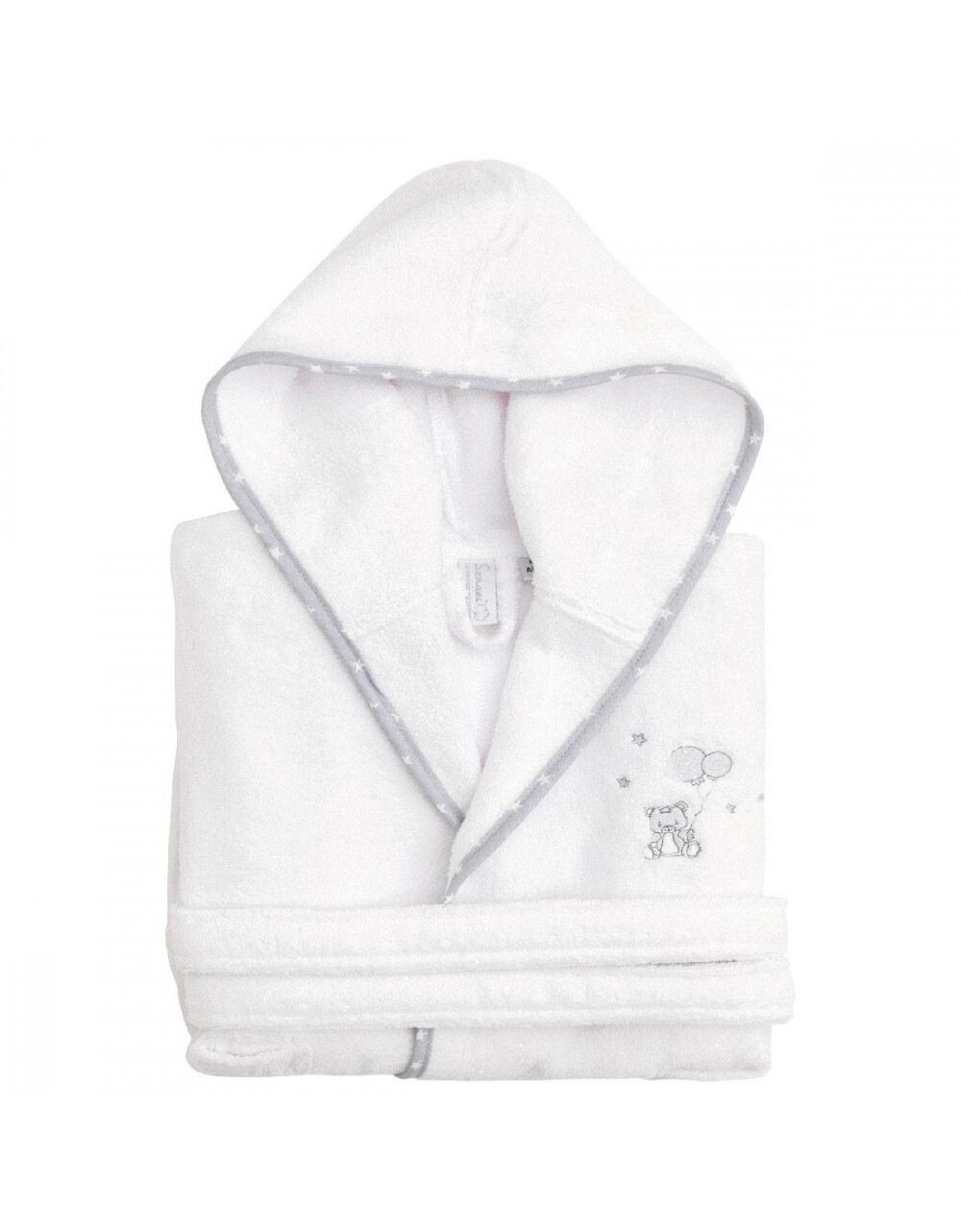 Peignoir enfant ours blanc 450gr/m²