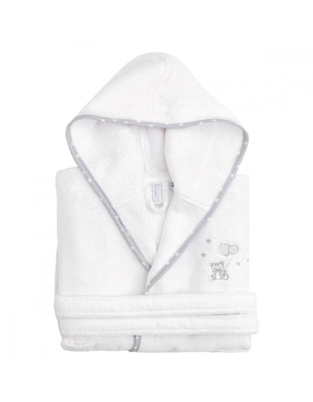 Peignoir enfant personnalisé ours blanc 450gr/m²