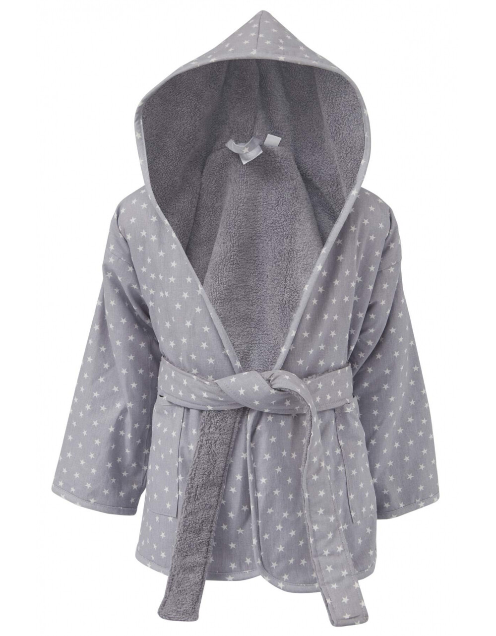 Peignoir enfant étoiles gris