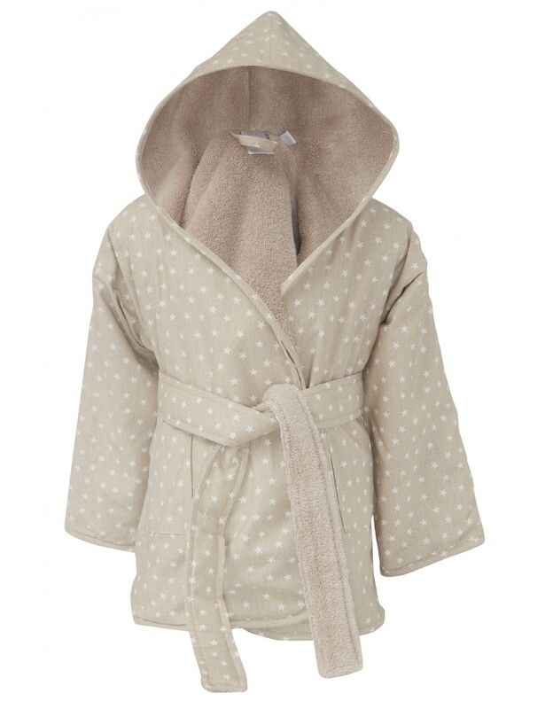 Peignoir enfant étoiles sable