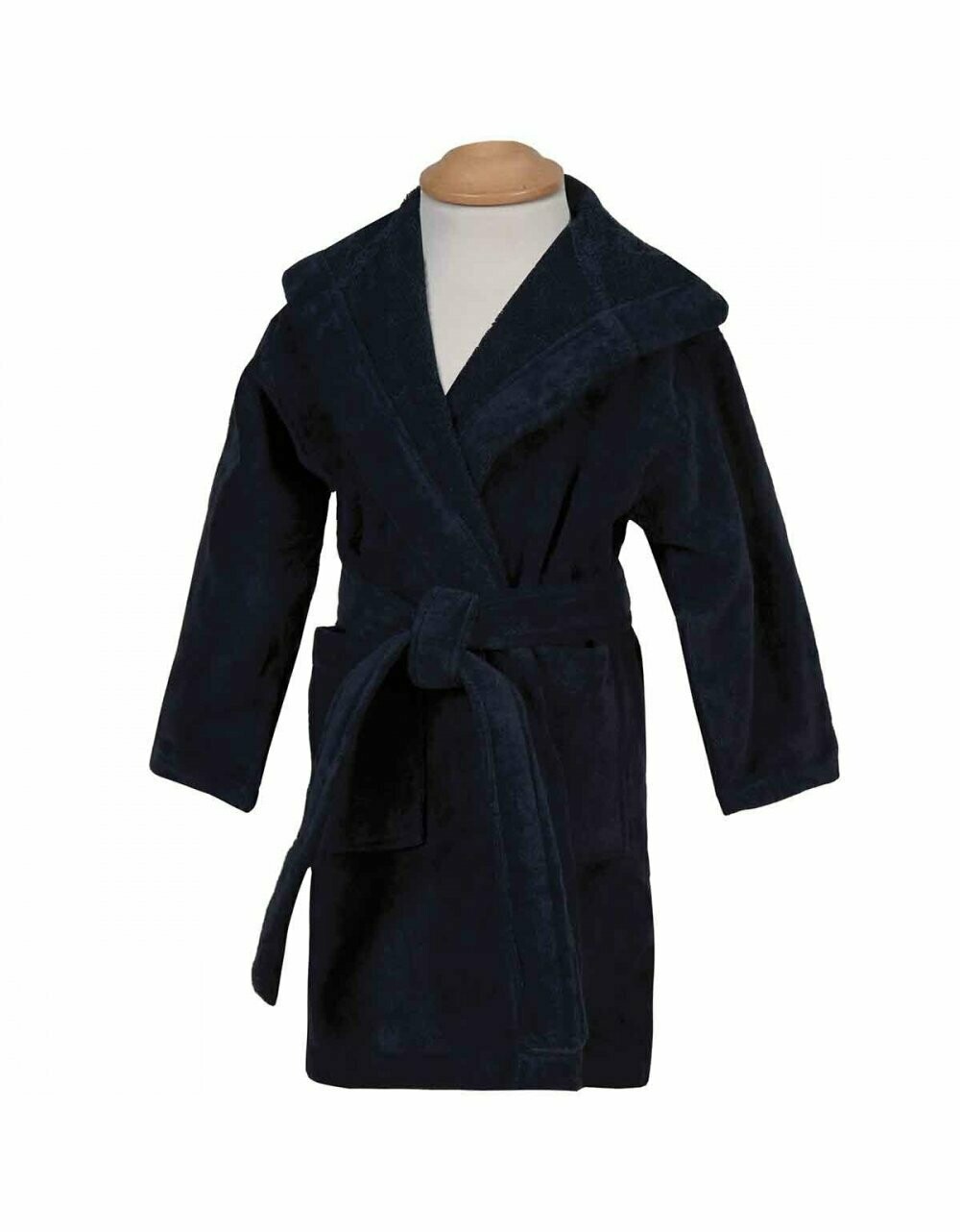 Peignoir enfant personnalisé à capuche bleu nuit 380gr/m² 380gr/m²