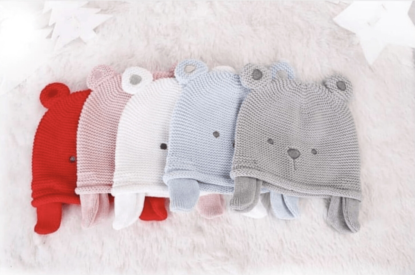 Bonnet ourson en maille