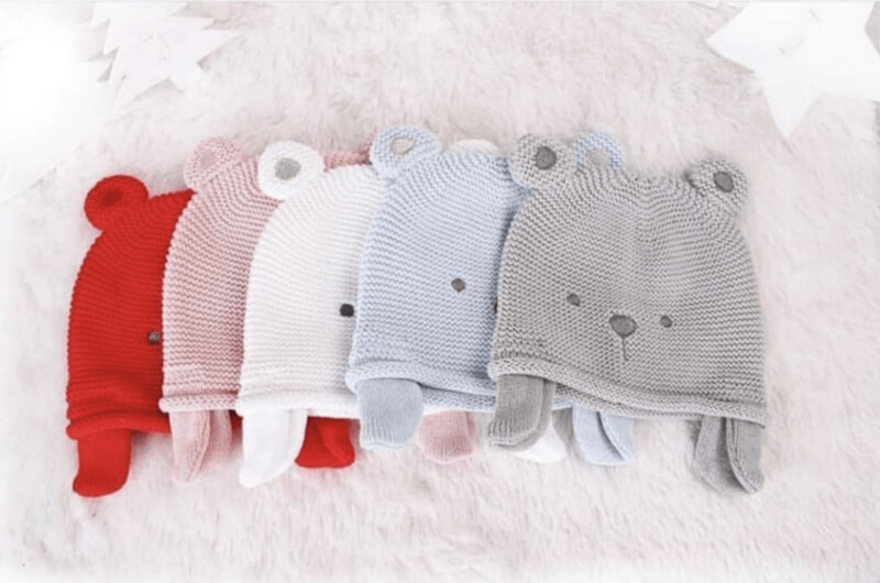 Bonnet ourson en maille