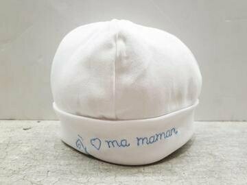 Bonnet "J'aime ma maman" bleu