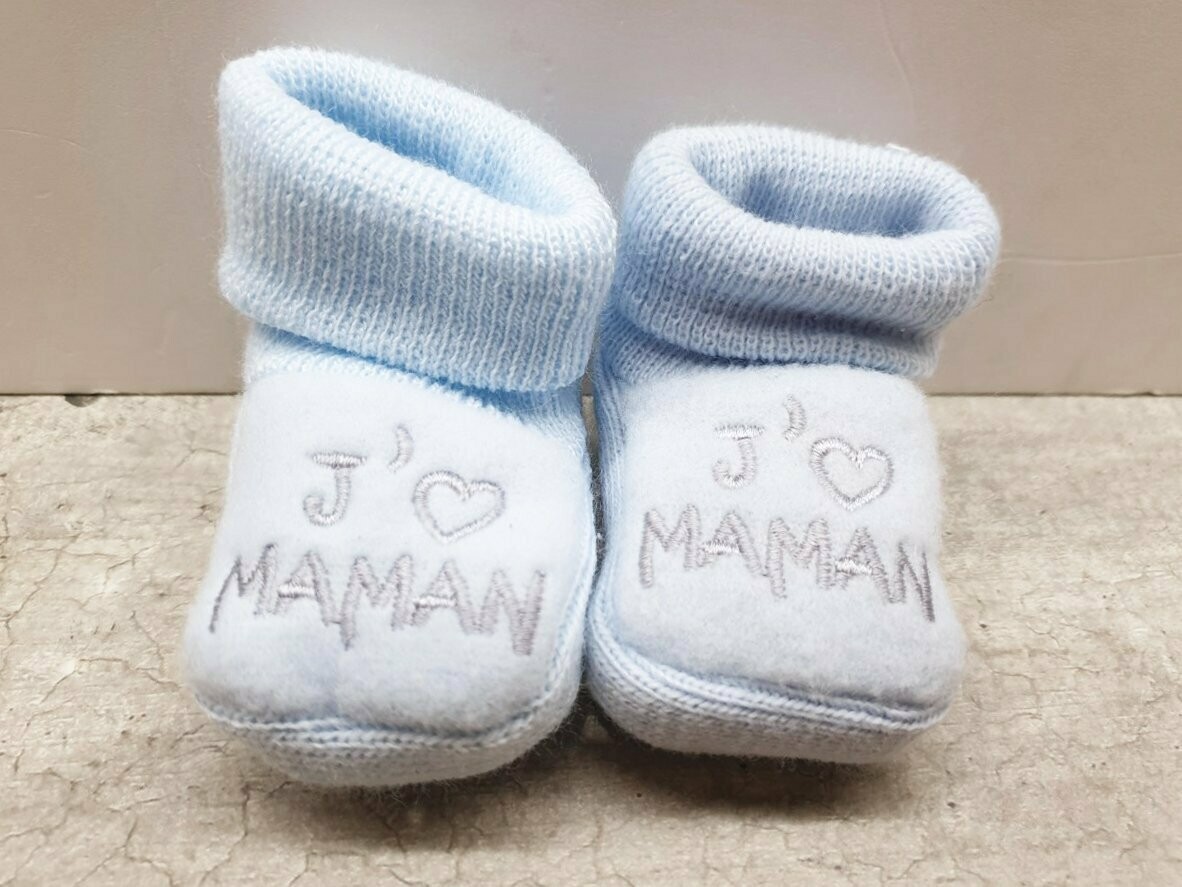 Chaussons naissance "J'aime maman"