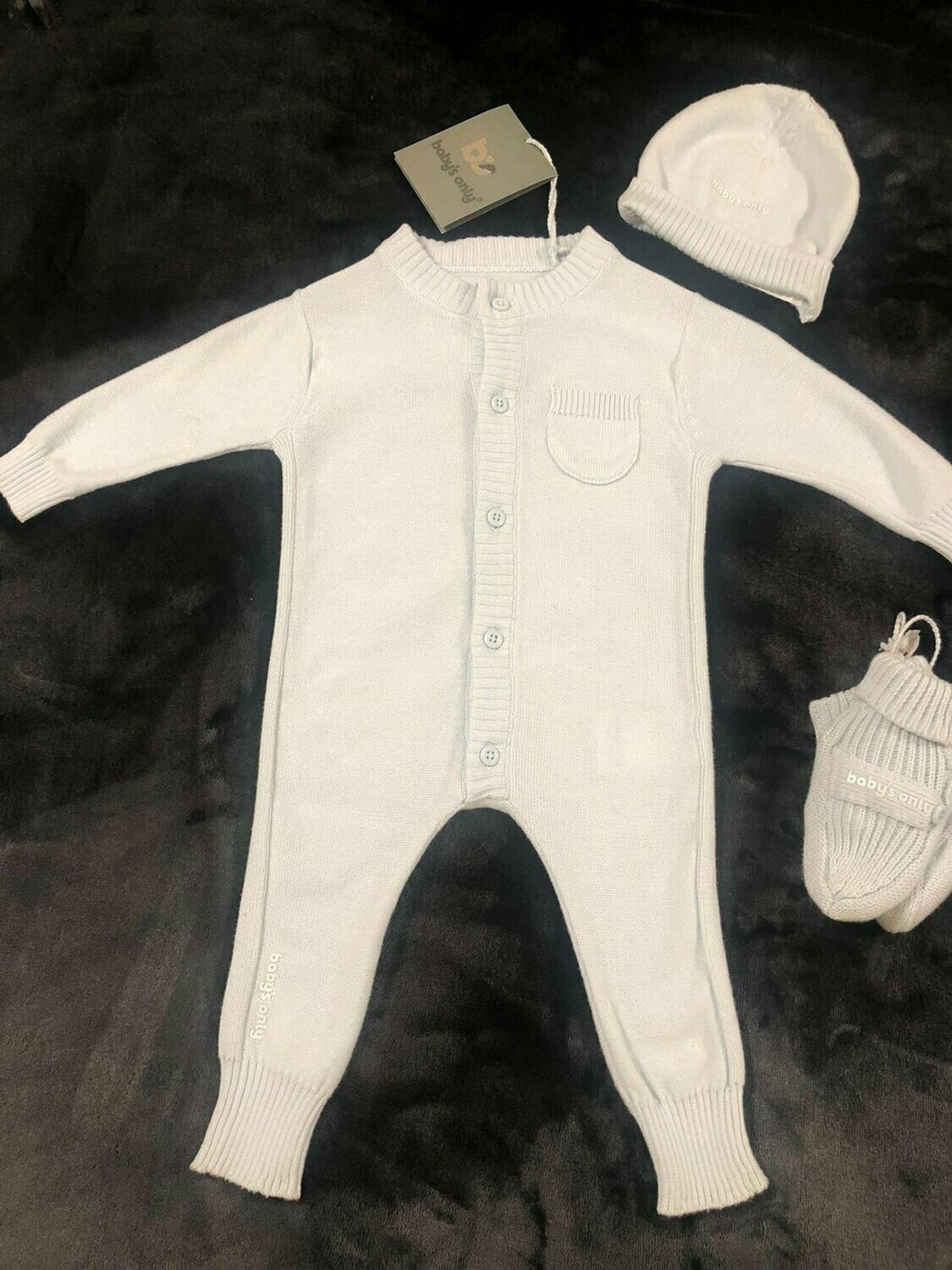 Combi baby's only ciel + bonnet + chaussons