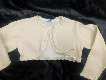 Gilet court beige/or