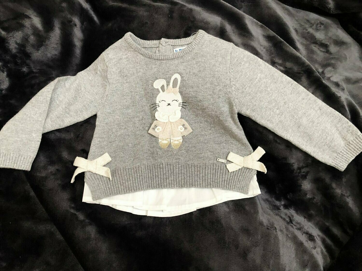 Haut en maille gris visuel lapin tutu