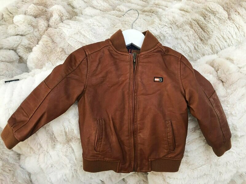 Veste simili cuir kamel