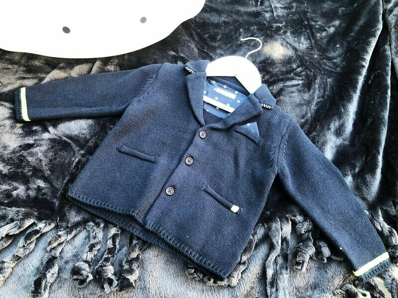 Petite veste en maille marine