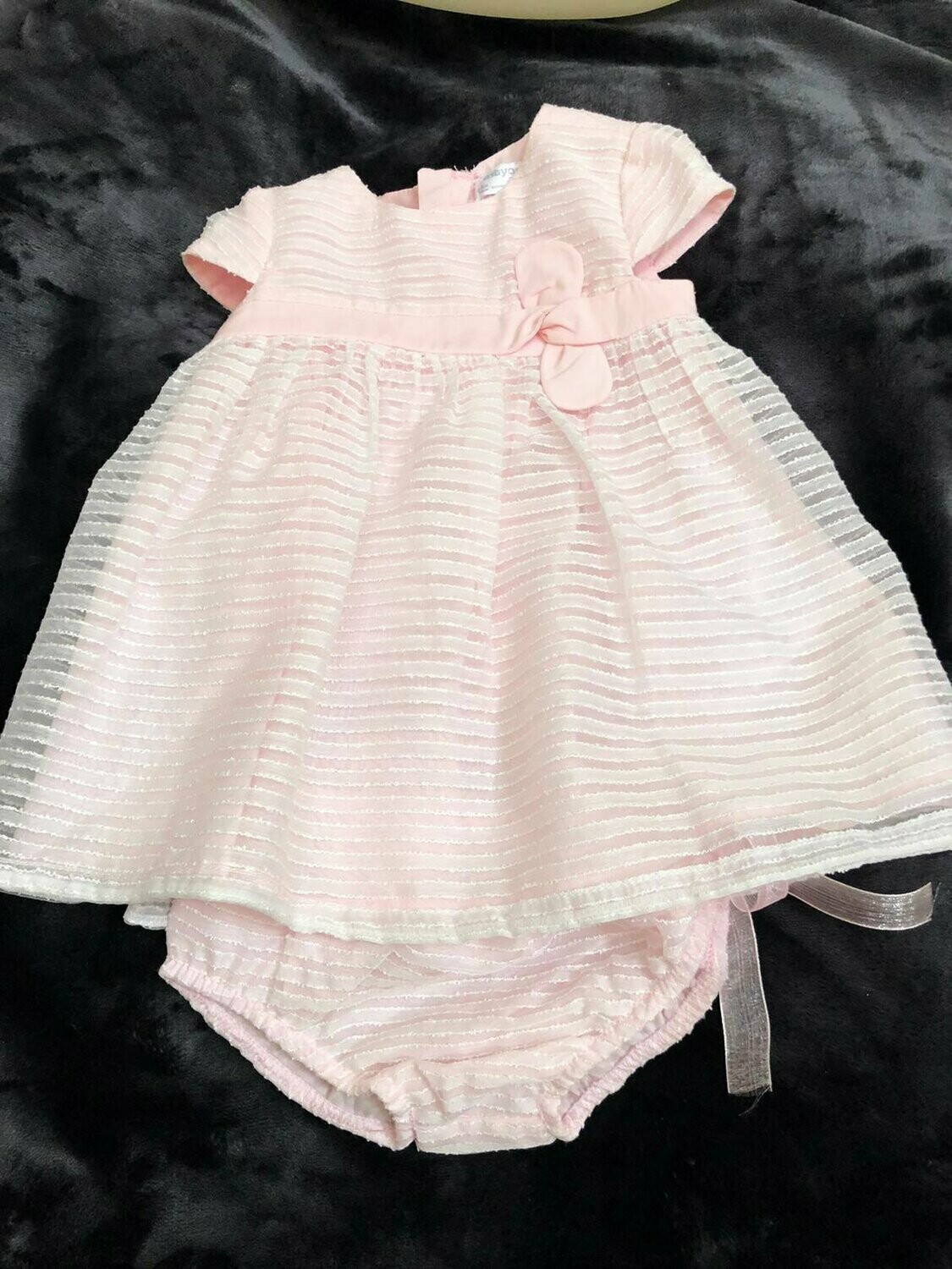 Robe cérémonie rose + sa petite culotte rose