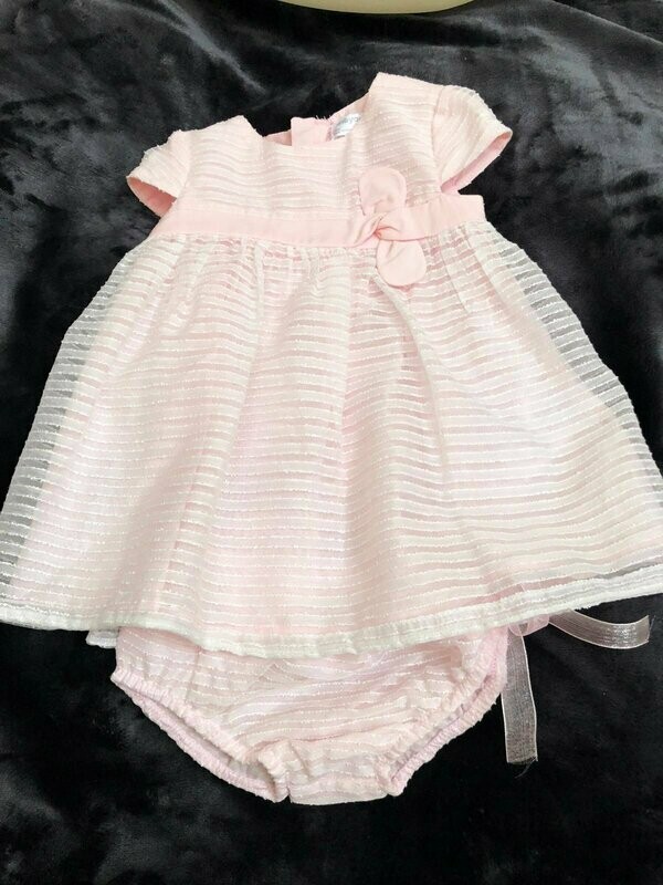 Robe cérémonie rose + sa petite culotte rose