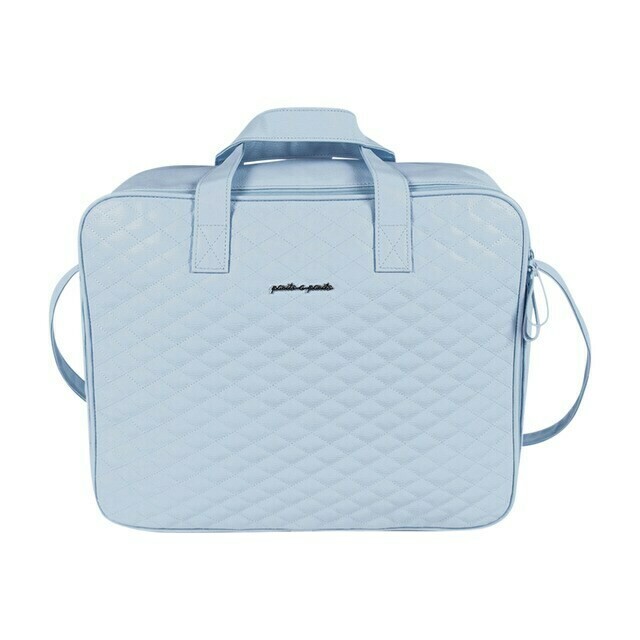 Valise de maternité "MATELASSÉ BLEU"